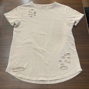 Alphalete Distressed Tee — Taupe